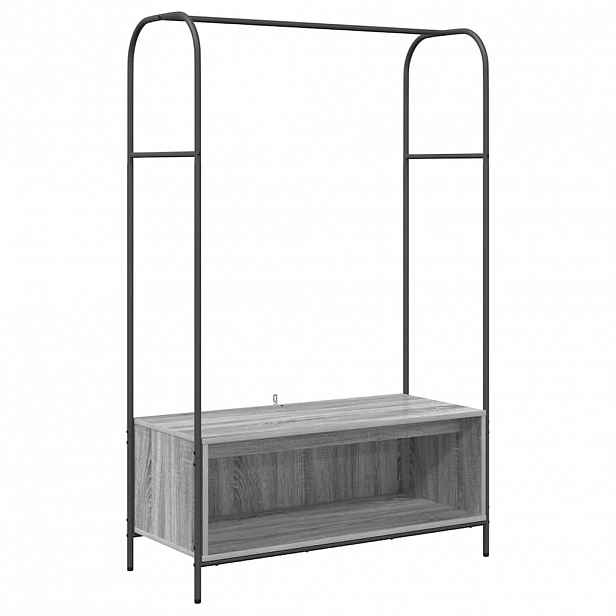 vidaXL Kovový stojan na oblečení Šedá 100 x 44 x 160 cm