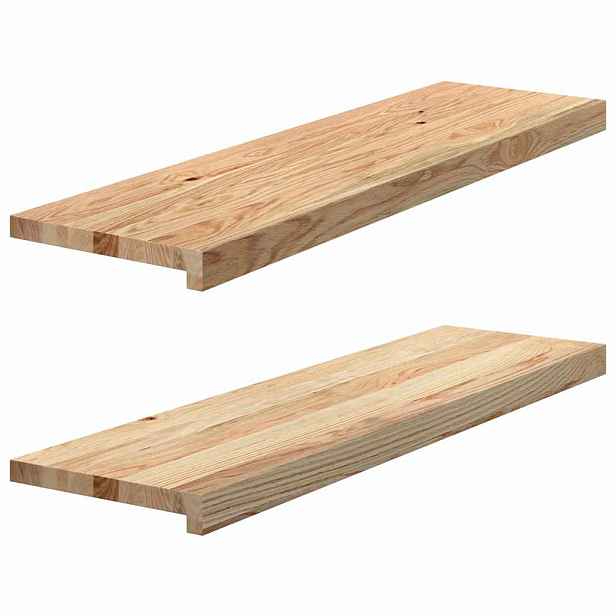 vidaXL Nášlapy na schody 2 ks neošetřené 90x25x2 cm masivní dub