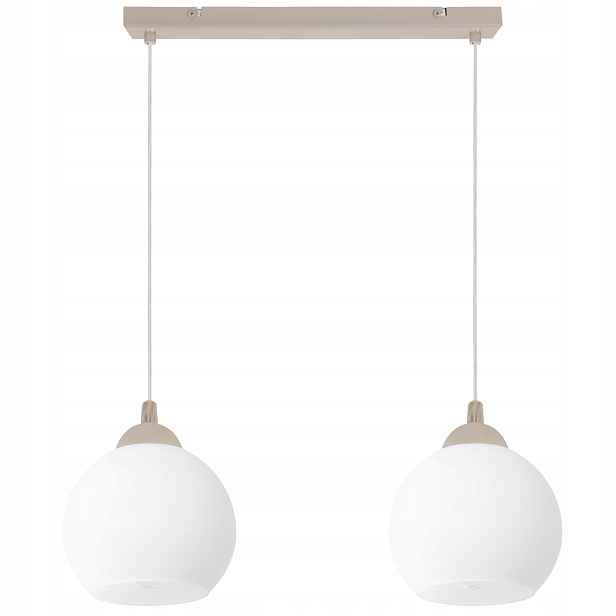 Závěsná Stropní Lampa Lustr Béžová Dvojitá Lišta Do Jídelny Kuchyně
