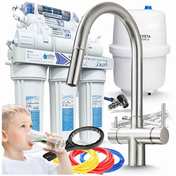 Reverzní Osmoza Filtr pro pitnou vodu Ionizátor Strukturátor RO7 Set