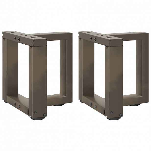 vidaXL Nohy konferenčního stolku ve tvaru T, 2 ks, černé, 30 x 25 x (30-31) cm, ocel