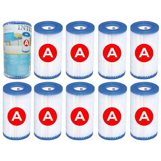 10 filtrů typu A Intex 29000 Bazénové čerpadlo Filtrová vložka Čerpadlo Bazén 29000
