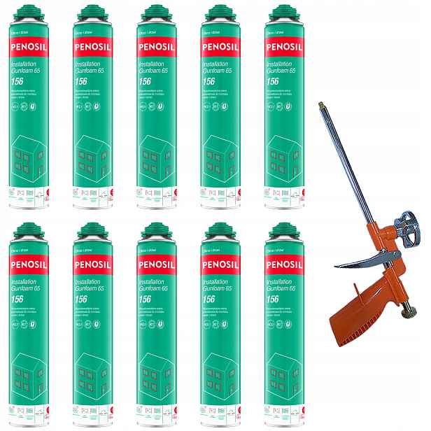 10x Montážní pěna Penosil 65 Výkonná Montážní pěna 830 Pistole