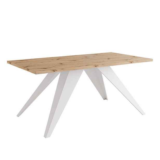 Idohome KONFERENČNÍ STOLEK AIRA 120/60/48 cm obdélníkový, bílý / dub Artisan