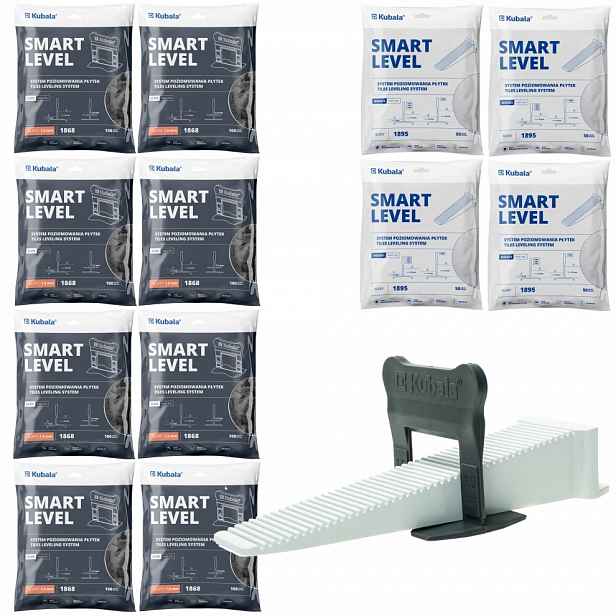 Kubala Smart Level Vyrovnávání Klínových Dlaždic 200 Klipsy 1,5 MM 800 Kusů