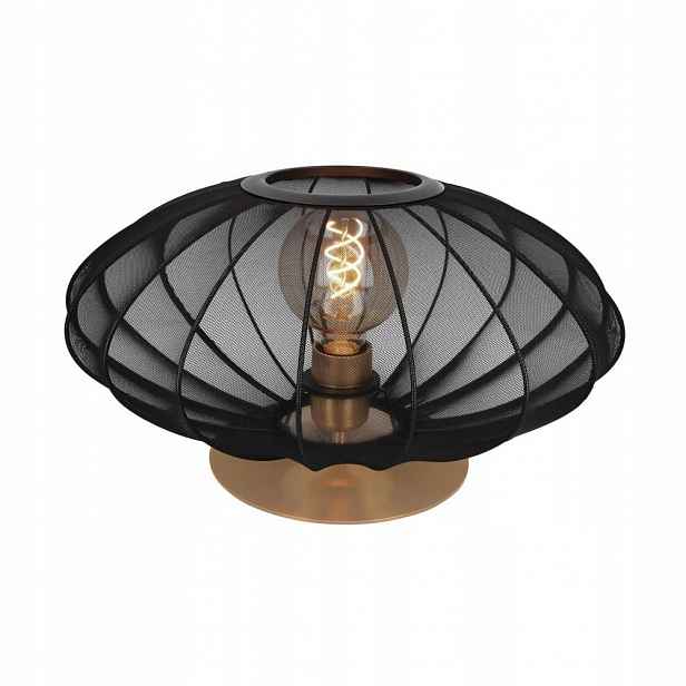Černá stolní lampa Corina s teplým leskem do kanceláře 40/30/Lucide