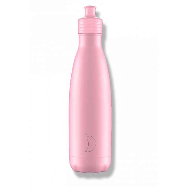 Termoláhev Chilly's Bottles - pastelově růžová - sportovní 500ml, edice Original