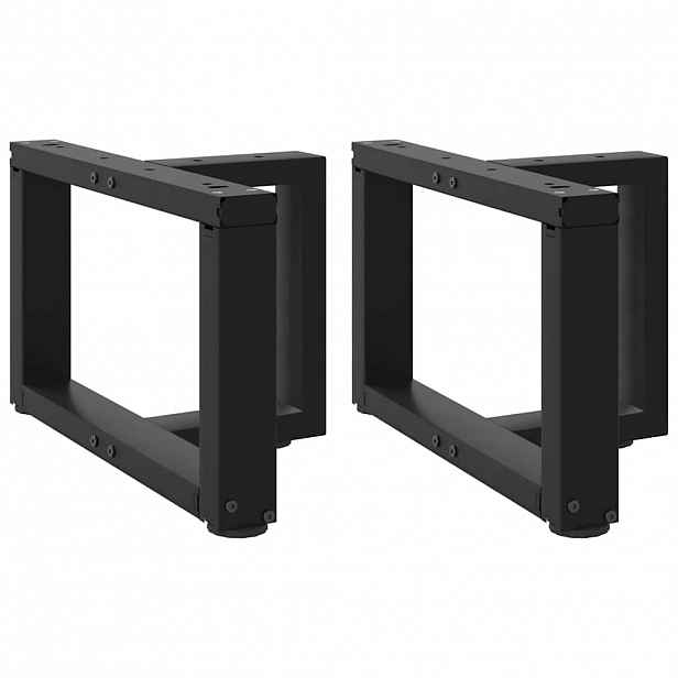 vidaXL Nohy konferenčního stolku ve tvaru T, 2 ks, černé, 40 x 25 x (30-31) cm, ocel