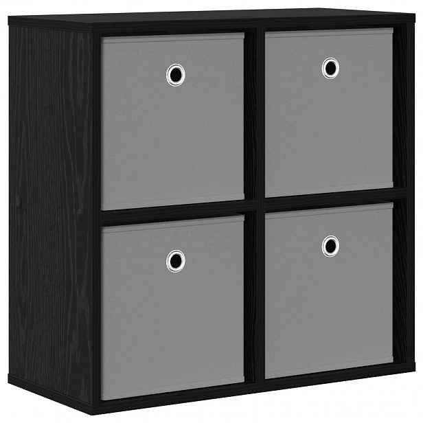 vidaXL Servírovací skříň Černý dub 59,5 x 27 x 57 cm