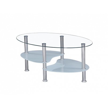 WAVE NEW konferenční stolek, ocel/sklo