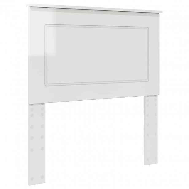 vidaXL Čelo postele Lesklá Bílá 100 cm Dřevěný materiál