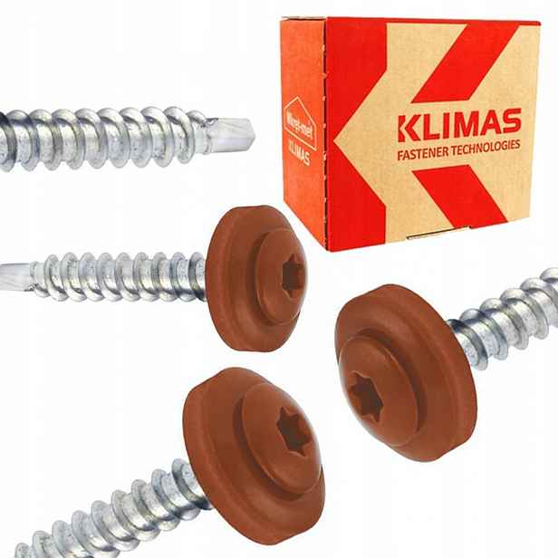 Farmářské vruty 4,8x35 Ral 8004 farmářská cihla Torx 250 ks