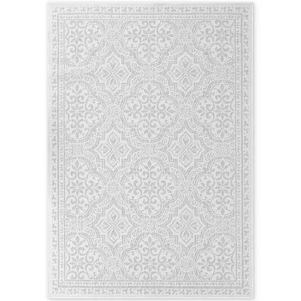 Kusový koberec Duet Rosel 106251 White/Gray - na ven i na doma, 160x230, šedá, chodba / předsíň, NORTHRUGS