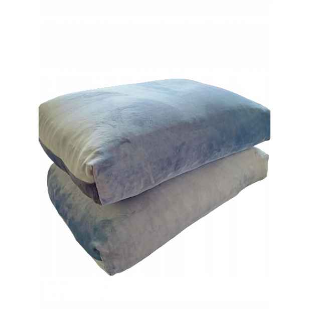 Povlak na polštář do obývacího pokoje 40x70x10 elastický velur na zip, černý