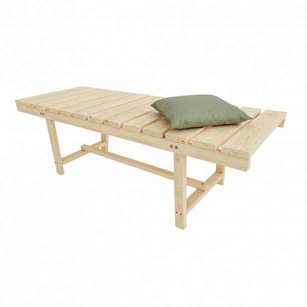 Relaxdays ZAHRADNÍ LAVICE přírodní 2místná bez opěradla 35x110x38 cm