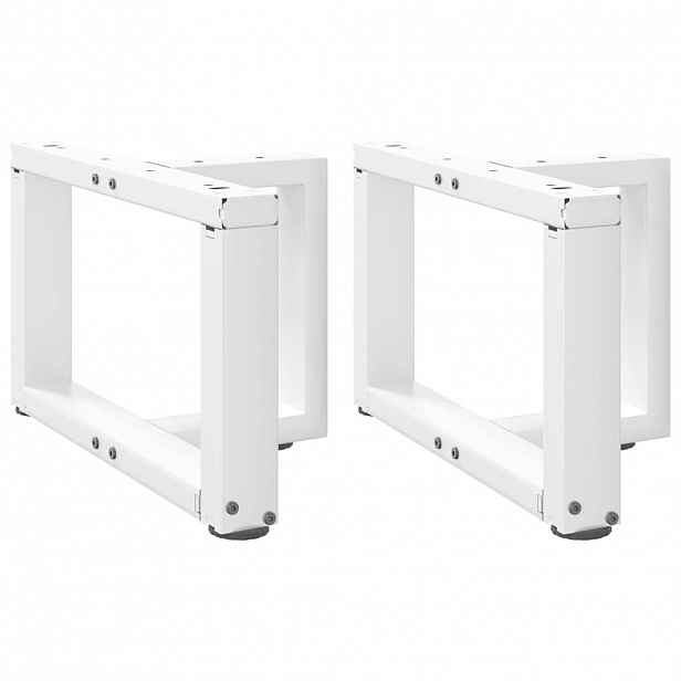 vidaXL Nohy konferenčního stolku ve tvaru T, 2 ks, bílé, 40 x 25 x (30-31) cm, ocel
