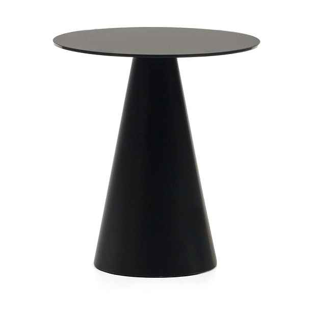 Kulatý odkládací stolek se skleněnou deskou ø 50 cm Wilshire – Kave Home