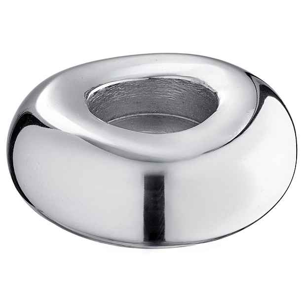 CHROME Svícen na čajovou svíčku 9 cm - stříbrná