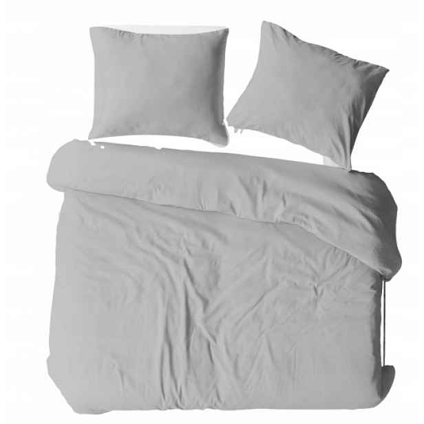Sada povlečení šedá polyester 150 x 200 cm 3-dílná
