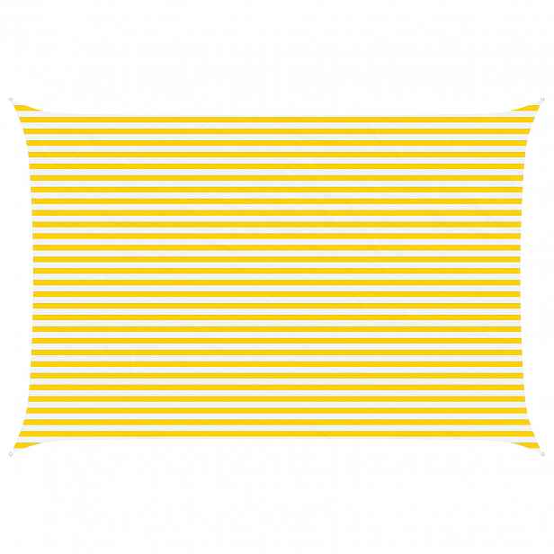 vidaXL Sluneční plachta Žlutá a bílá 4 x 6 m 100% polyester Oxford