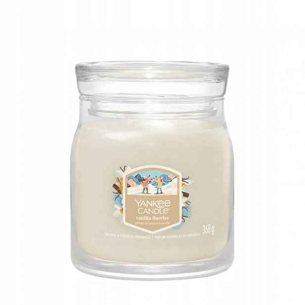 Yankee Candle Vanilla Flurries Střední Sójová Svíčka se Dvěma Knoty 368g