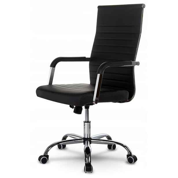 Kancelářská Židle Ergonomická Otočná, Profilovaná, Pohodlná Evox Černá