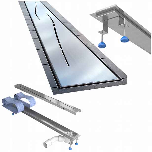 Odtok Waterway Premium 120 cm Ocean Syfon Boční