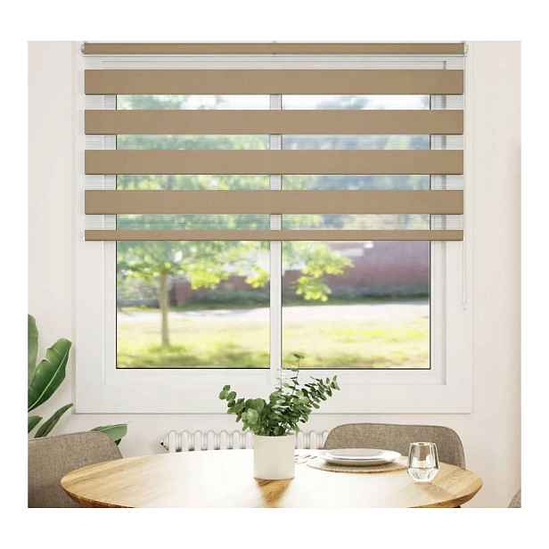Roleta Zebra VidaXL 140 x 150 cm Ovládání světla Plynulá regulace do obývacího pokoje