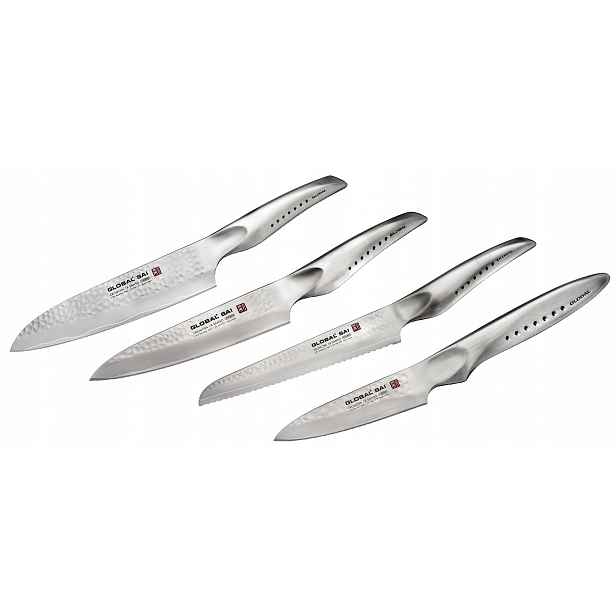 Sada 4 japonských nožů Global SAI-4001 Cromova 18 Made in Japan
