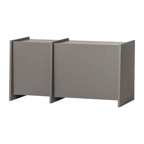 Šedý TV stolek v dekoru jasanu 102x53x44 cm Brock – WOOOD