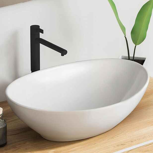 Umyvadlo na desku oválné VMbathrooms 41 cm bílé
