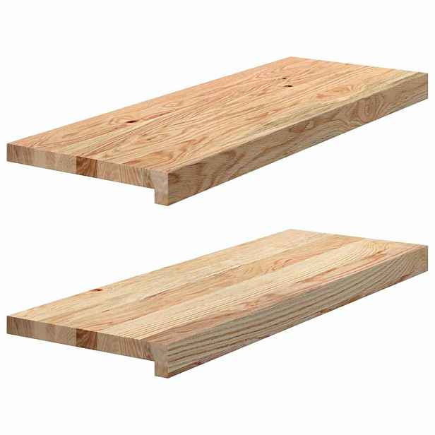 vidaXL Nášlapy na schody 2 ks neošetřené 70x30x2 cm masivní dub