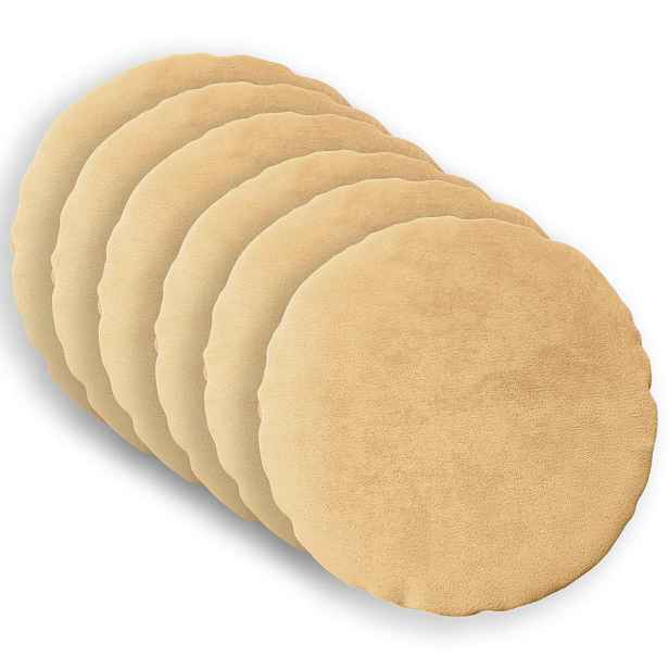 vidaXL Povlak na polštář 6 ks HEERLEN Taupe Průměr 60 cm Flanel