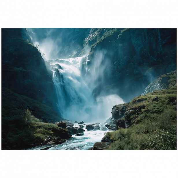 Wallarena FOTOTAPETA: Vodopád příroda zelená 200x140 cm