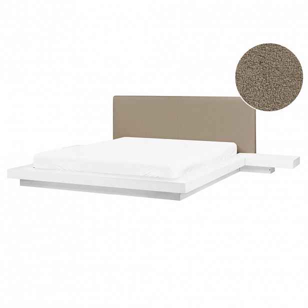 Beliani POSTEL s roštem 160/200 cm MDF deska Taupe Zen
