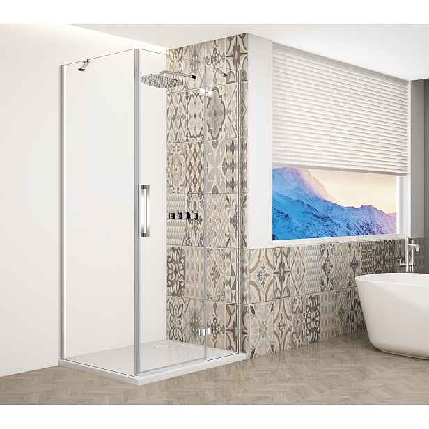 Gelco TRINITY CHROME čtvercový sprchový kout 1000x1000mm, čiré sklo, pravé