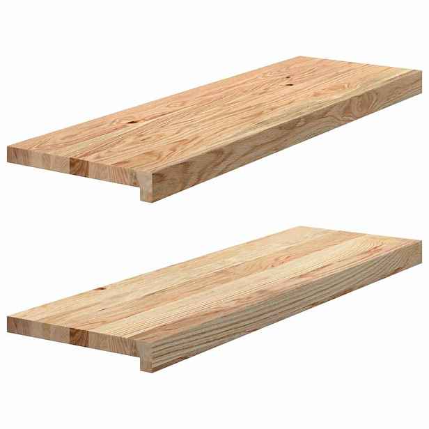 vidaXL Nášlapy na schody 2 ks neošetřené 80x30x2 cm masivní dub