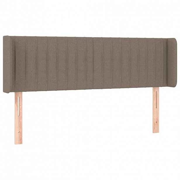 vidaXL Čelo postele typu ušák taupe 147 x 16 x 78/88 cm textil