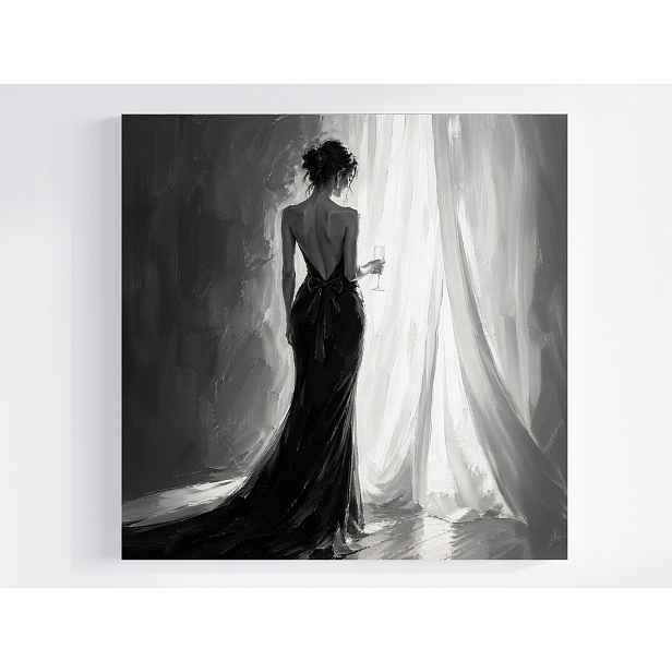 Obraz Na Plátně Canvas Žena Dívka Dáma Víno Šampaňské Glamour 50x50