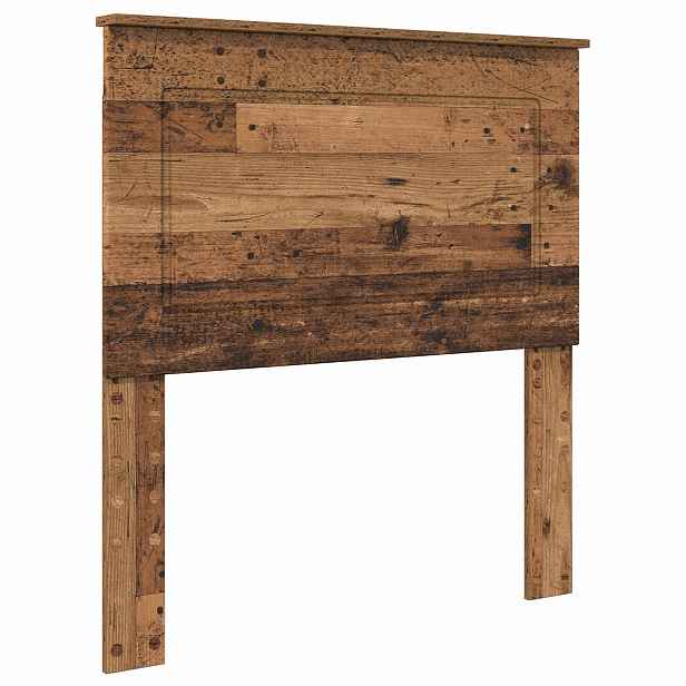 vidaXL Čelo postele Staré dřevo 100 cm Dřevěný materiál