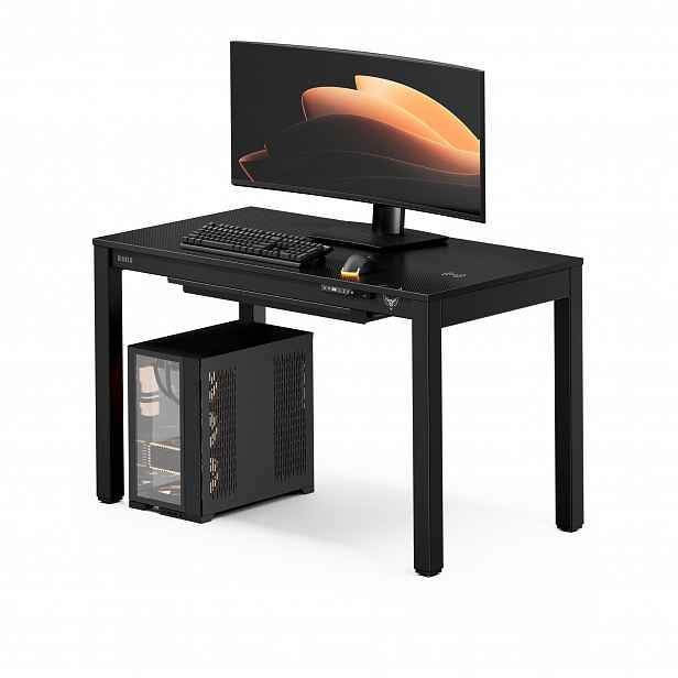 Herní stůl elektricky nastavitelný, vestavěná bezdrátová nabíječka QI a USB: Diablo X-RIFT černý
