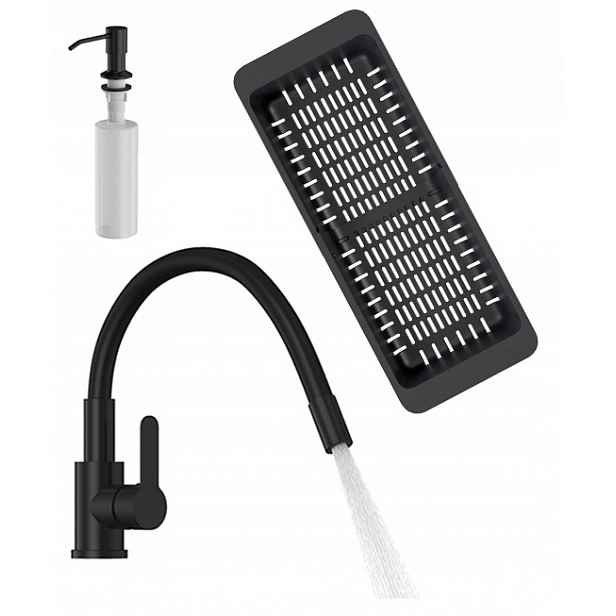 Kuchyňská baterie Grado Plus černá Set do dřezu