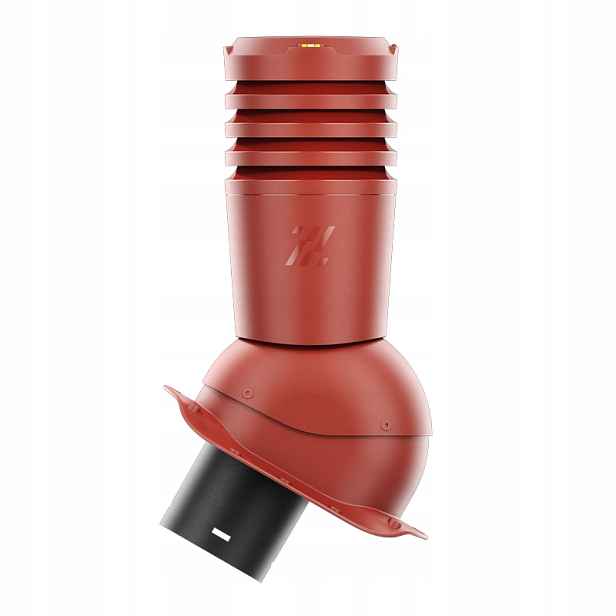 Větrací komín Ecoline pro plechovou střešní krytinu, profil E, průměr 150 mm, červený