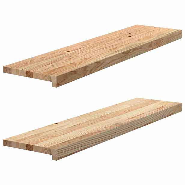 vidaXL Nášlapy na schody 2 ks neošetřené 100x30x2 cm masivní dub