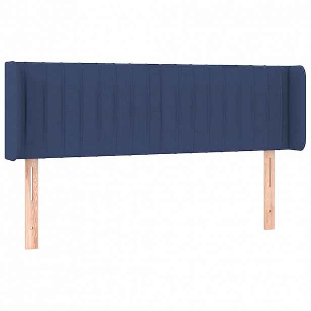vidaXL Čelo postele typu ušák modré 147 x 16 x 78/88 cm textil