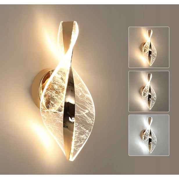 Comely Led nástěnné svítidlo zlaté 12W 2000lm 3 barvy světla 3000K 4500K 6500K