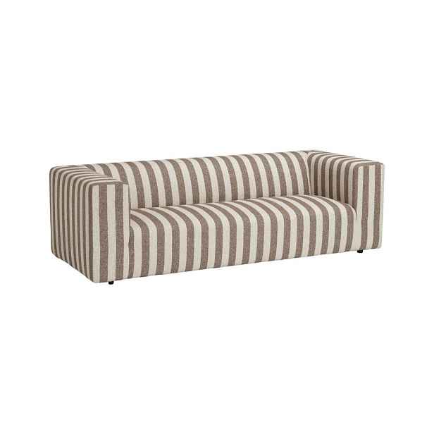 Hnědá/krémová žinylková pohovka 220 cm Lisa – Ellos Home