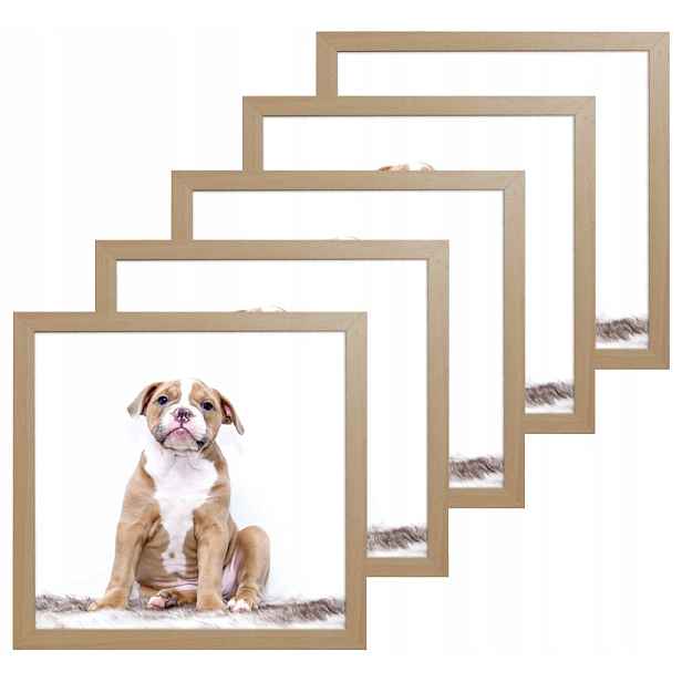 Sada 5 fotorámečků 20x20 Itálie buk