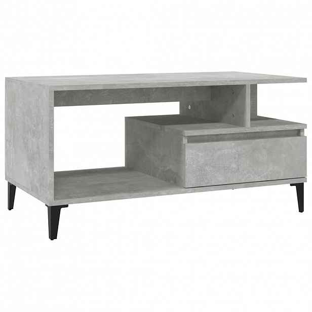 vidaXL Konferenční stolek betonově šedý 90x49x45 cm kompozitní dřevo
