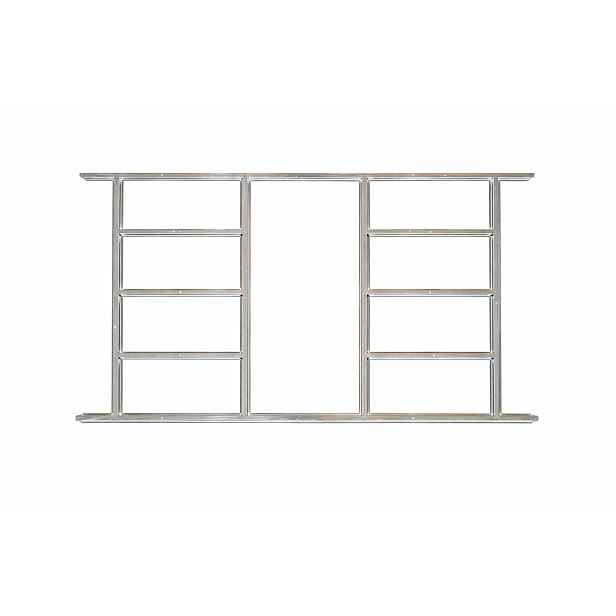 Základna BBSH-B2 pro zahradní domek BestBerg BBSH-608 / 142 x 242 cm / ocel / stříbrná